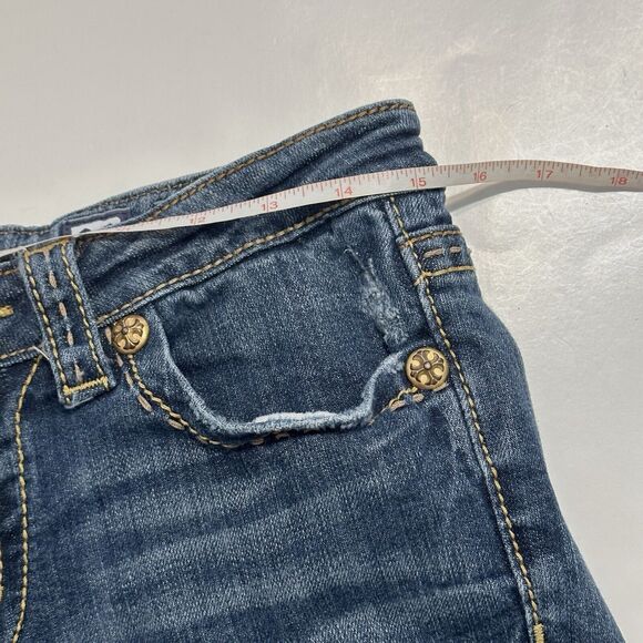 Miss Me Jeans JP4896D-3 Boot Gold Rivets Blue Denim Women’s Size 29x33 Low Rise - Picture 7 of 16